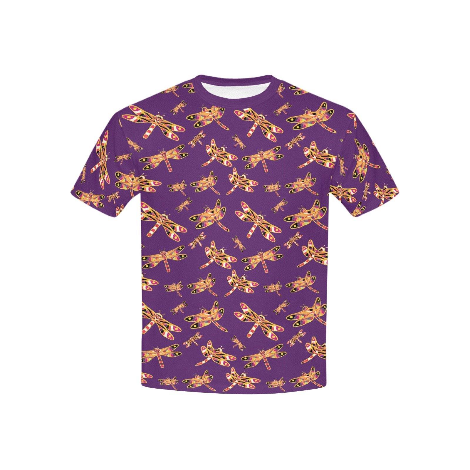 Gathering Yellow Purple Kids' All Over Print T-shirt (USA Size) (Model T40) All Over Print T-shirt for Kid (T40) e-joyer 