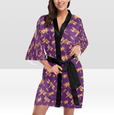 Gathering Yellow Purple Kimono Robe Artsadd 