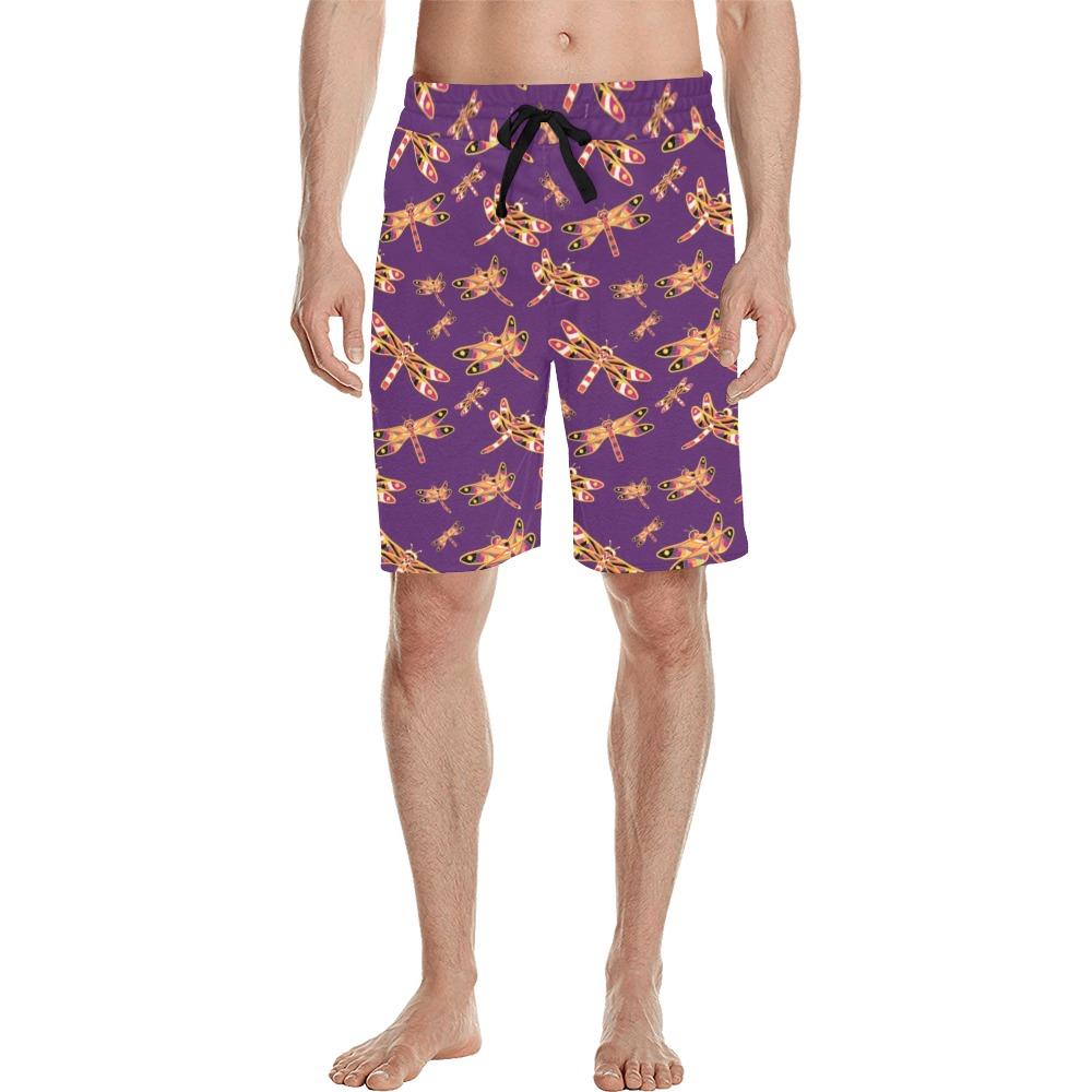 Gathering Yellow Purple Men's All Over Print Casual Shorts (Model L23) Men's Casual Shorts (L23) e-joyer 