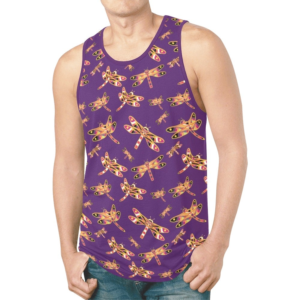 Gathering Yellow Purple New All Over Print Tank Top for Men (Model T46) New All Over Print Tank Top for Men (T46) e-joyer 