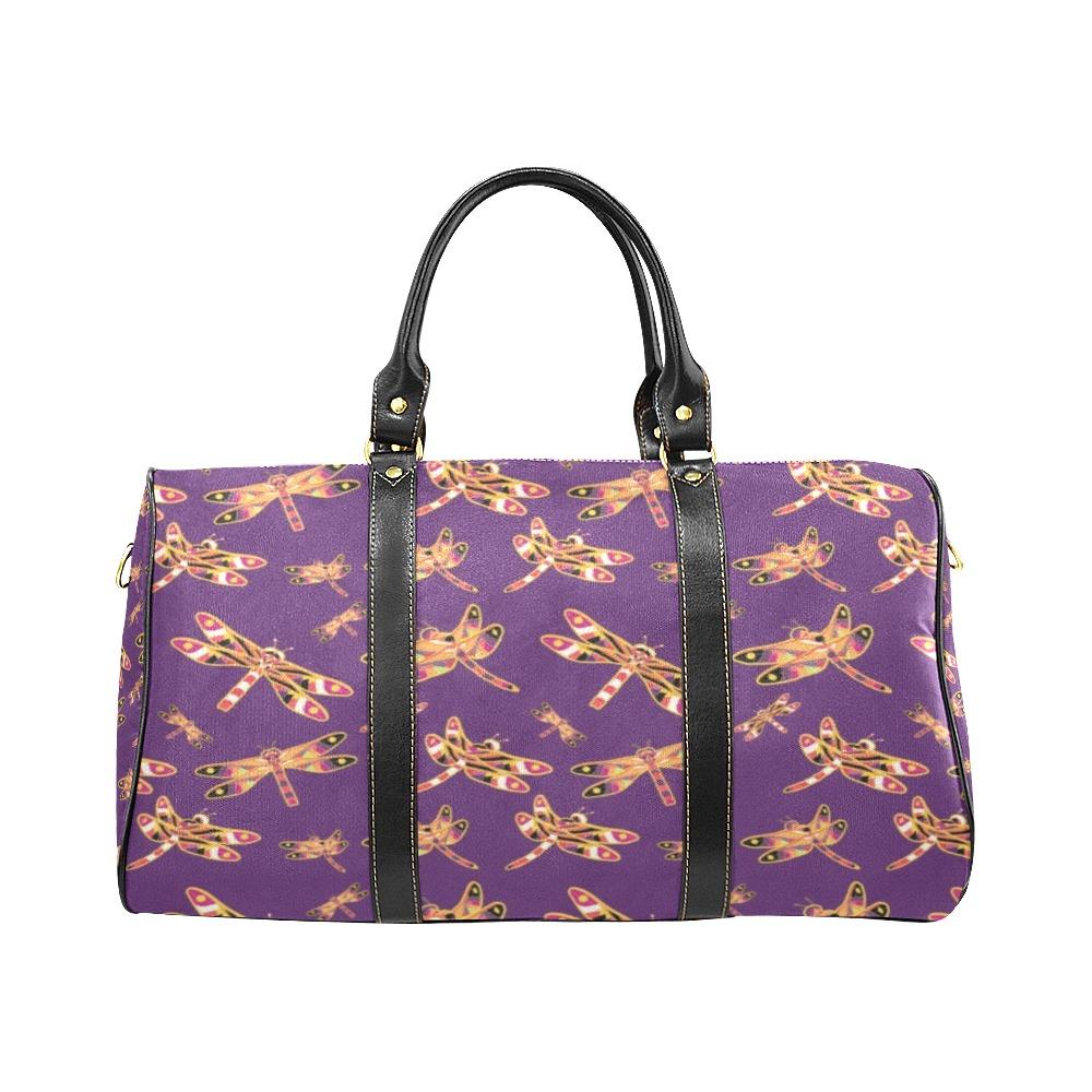 Gathering Yellow Purple New Waterproof Travel Bag/Large (Model 1639) Waterproof Travel Bags (1639) e-joyer 