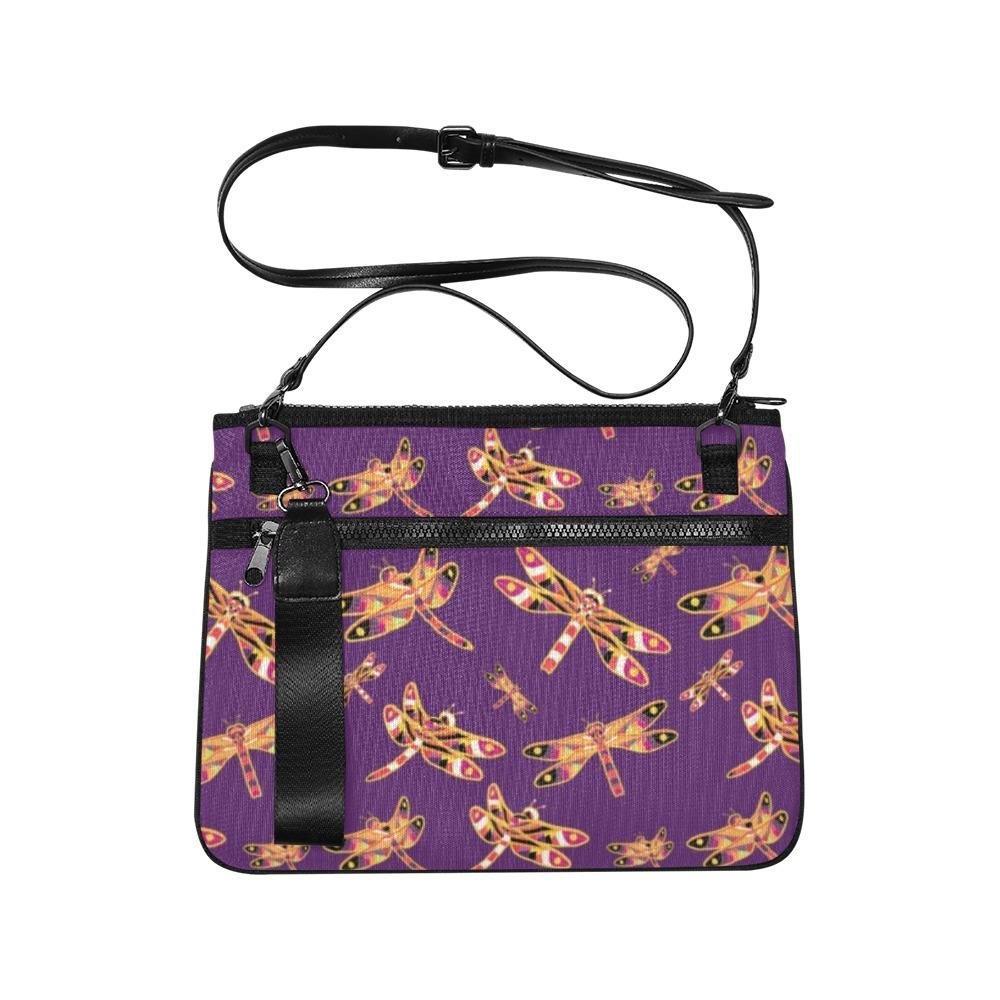 Gathering Yellow Purple Slim Clutch Bag (Model 1668) Slim Clutch Bags (1668) e-joyer 