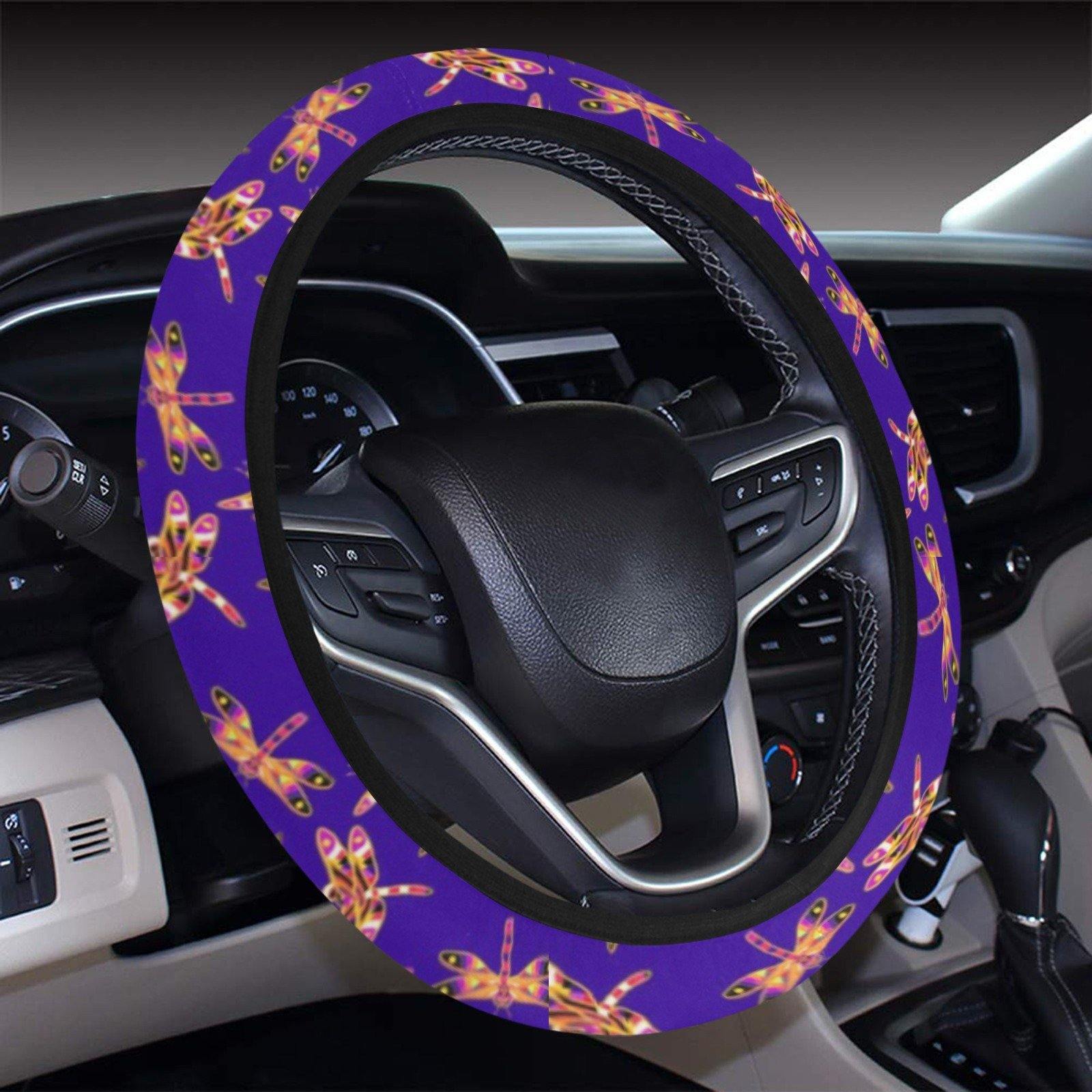 Gathering Yellow Purple Steering Wheel Cover with Elastic Edge Steering Wheel Cover with Elastic Edge e-joyer 