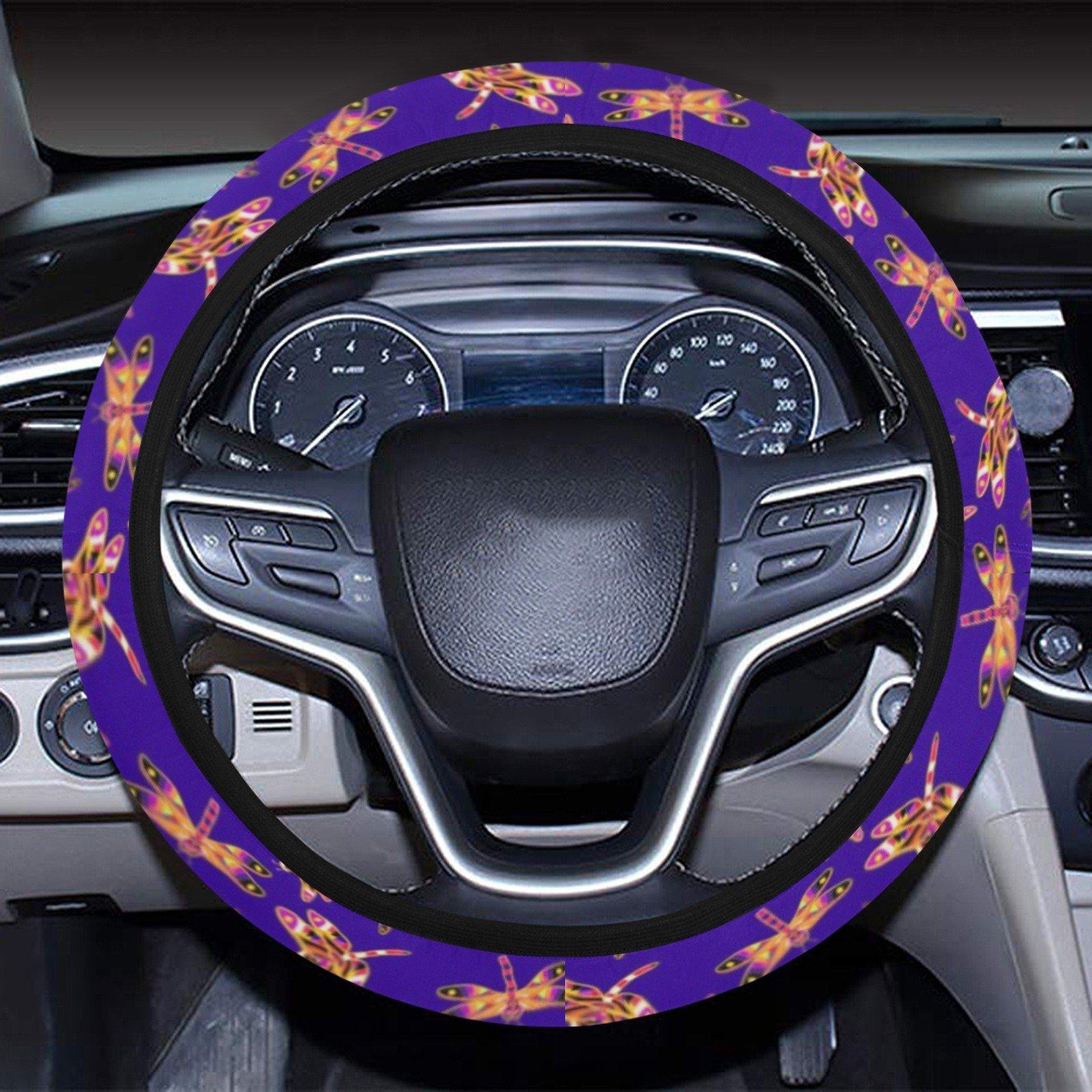 Gathering Yellow Purple Steering Wheel Cover with Elastic Edge Steering Wheel Cover with Elastic Edge e-joyer 