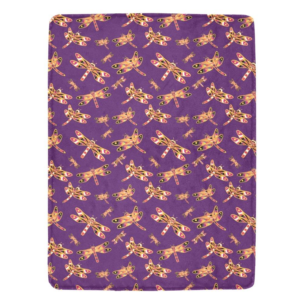 Gathering Yellow Purple Ultra-Soft Micro Fleece Blanket 60"x80" Ultra-Soft Blanket 60''x80'' e-joyer 