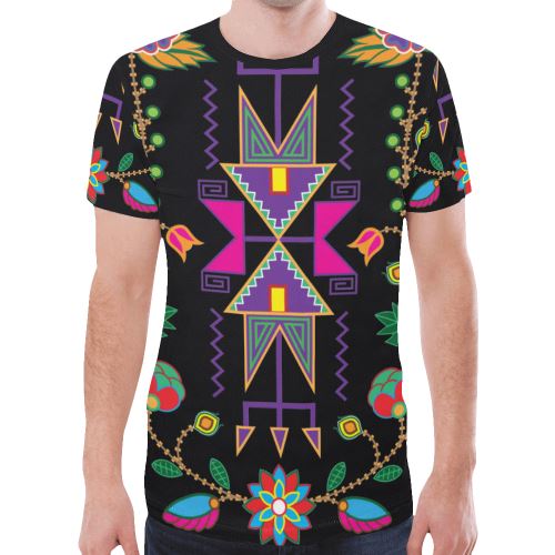 Geometric Floral Fall New All Over Print T-shirt for Men (Model T45) New All Over Print T-shirt for Men (T45) e-joyer 