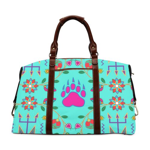 Geometric Floral Fall-Sky Classic Travel Bag (Model 1643) Remake Classic Travel Bags (1643) e-joyer 