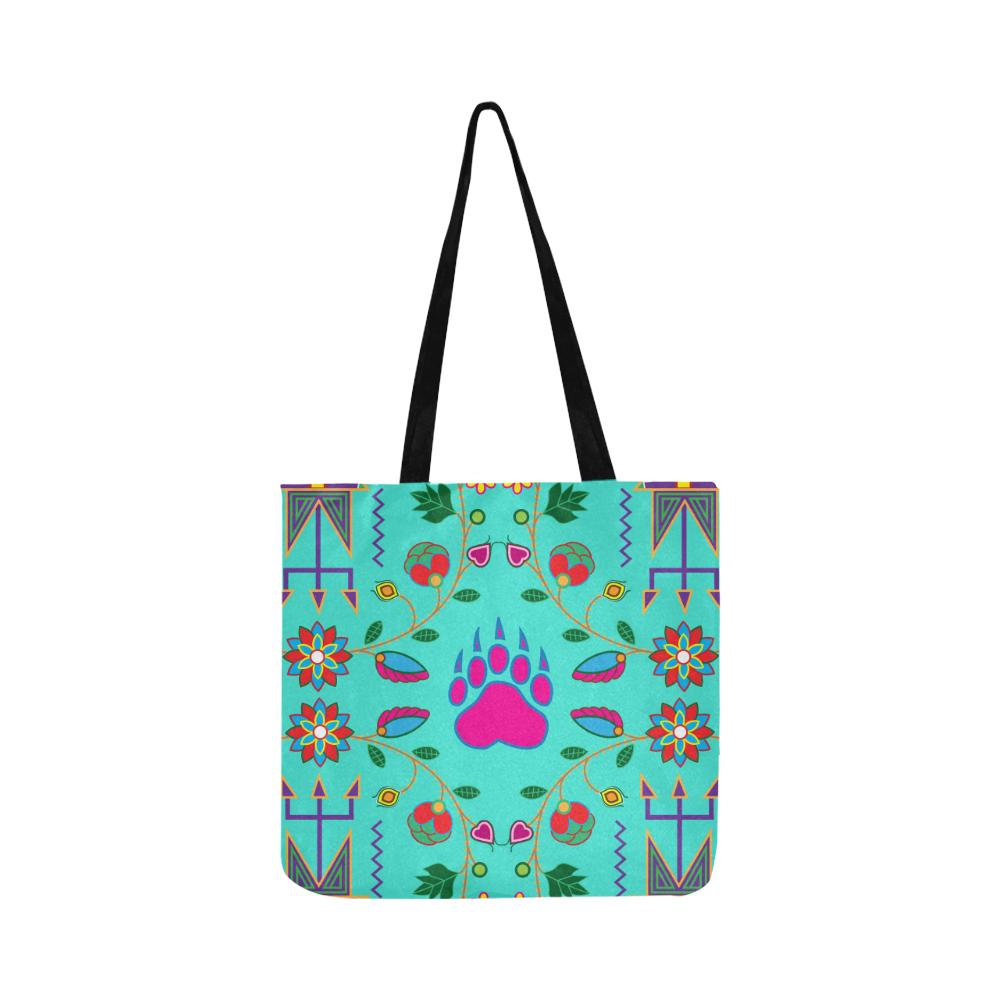 Geometric Floral Fall-Sky Reusable Shopping Bag Model 1660 (Two sides) Shopping Tote Bag (1660) e-joyer 