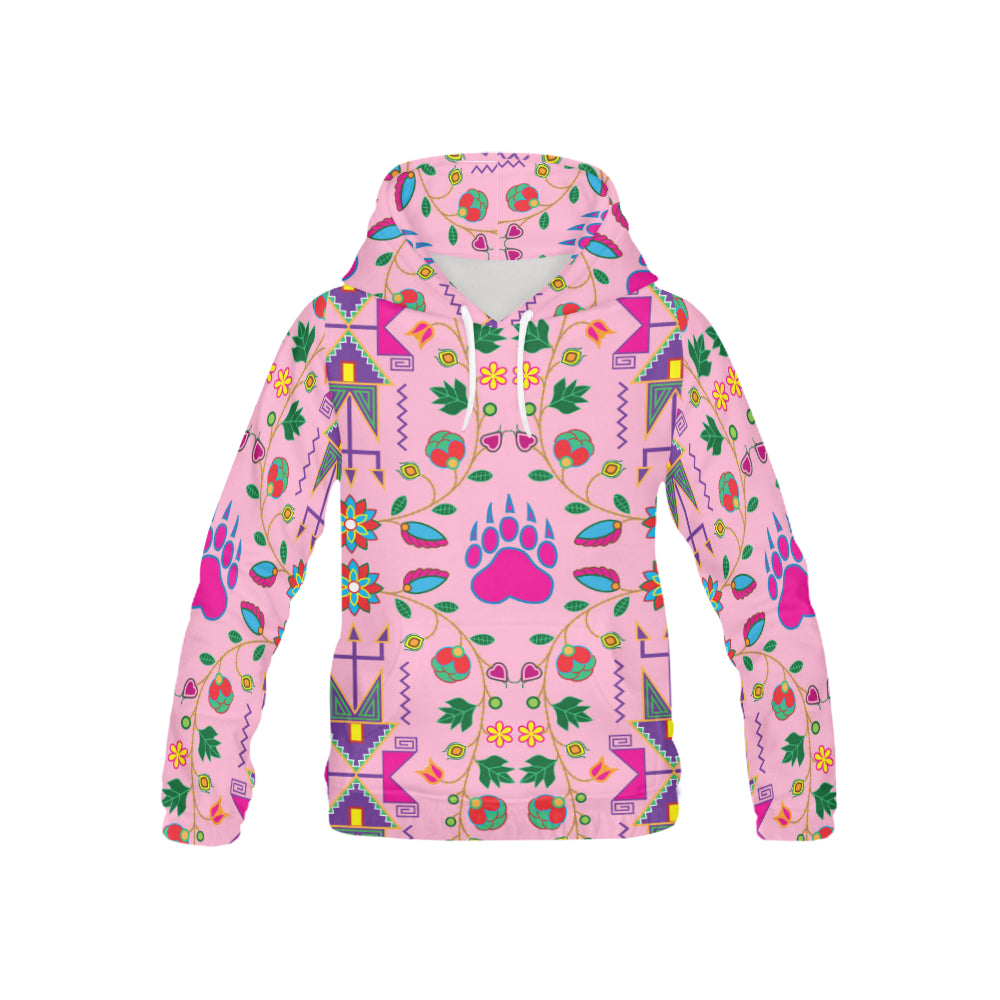 Geometric Floral Fall Sunset All Over Print Hoodie for Kid (USA Size) All Over Print Hoodie for Kid (H13) e-joyer 