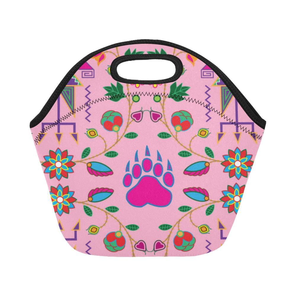 Geometric Floral Fall-Sunset Neoprene Lunch Bag/Small (Model 1669) Neoprene Lunch Bag/Small (1669) e-joyer 