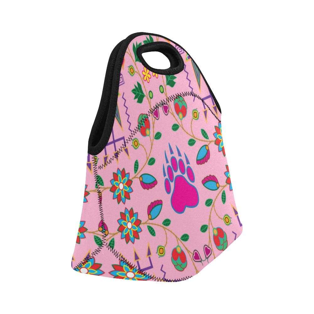 Geometric Floral Fall-Sunset Neoprene Lunch Bag/Small (Model 1669) Neoprene Lunch Bag/Small (1669) e-joyer 