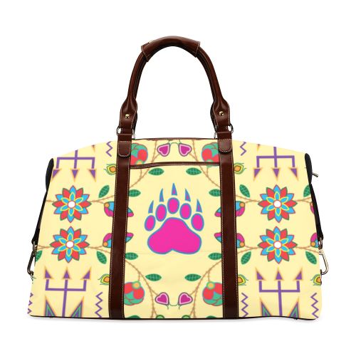 Geometric Floral Fall-Vanilla Classic Travel Bag (Model 1643) Remake Classic Travel Bags (1643) e-joyer 