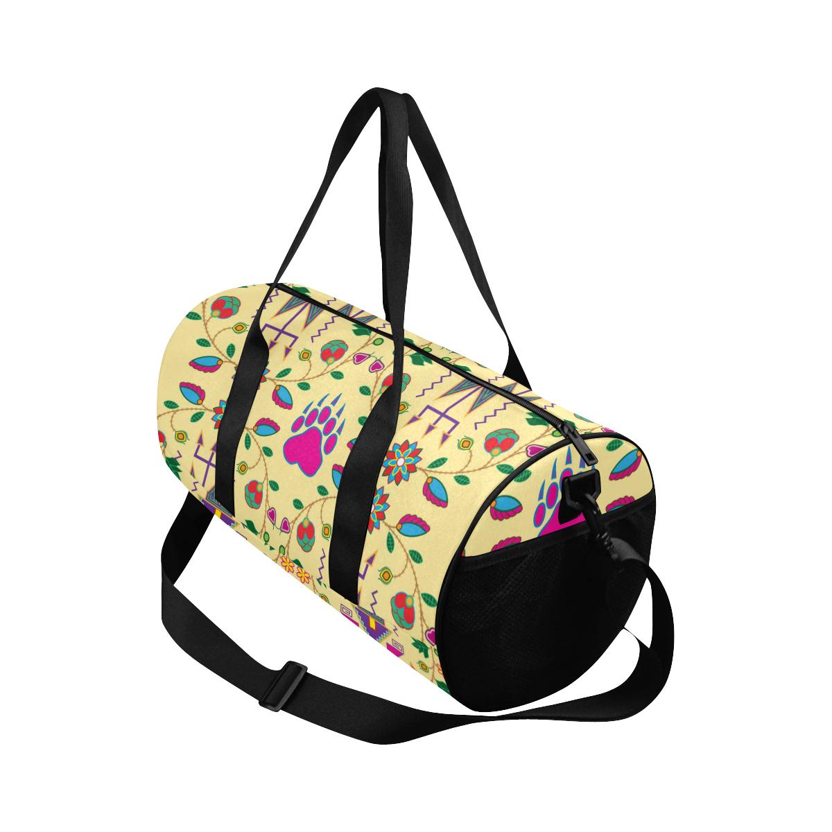 Geometric Floral Fall - Vanilla Duffle Bag (Model 1679) Duffle Bag (1679) e-joyer 