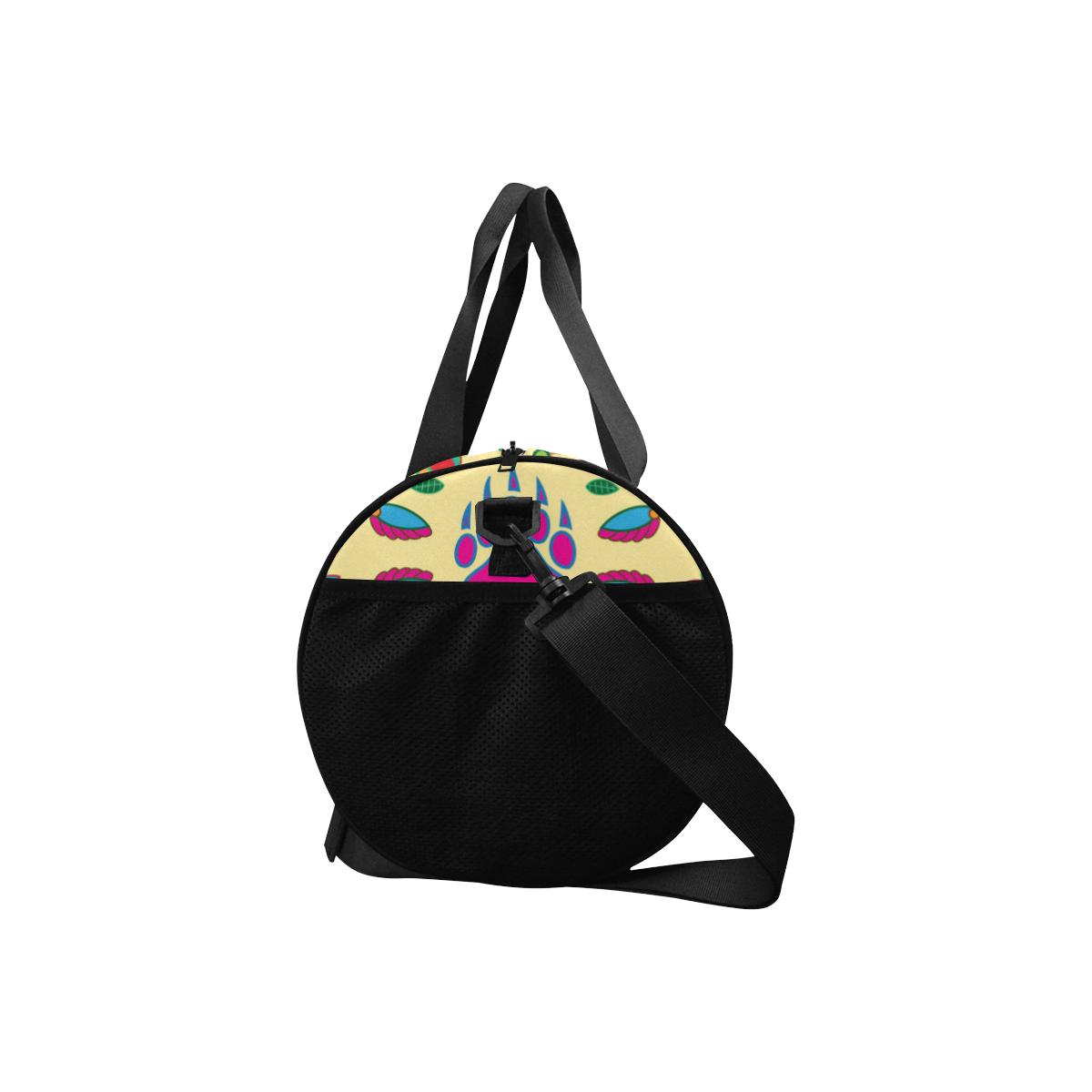 Geometric Floral Fall - Vanilla Duffle Bag (Model 1679) Duffle Bag (1679) e-joyer 