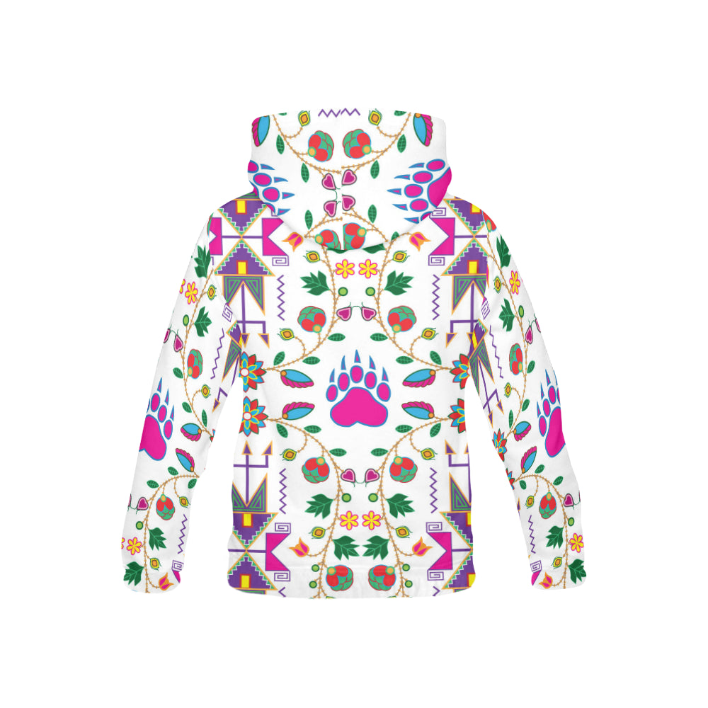 Geometric Floral Fall-White All Over Print Hoodie for Kid (USA Size) (Model H13) All Over Print Hoodie for Kid (H13) e-joyer 