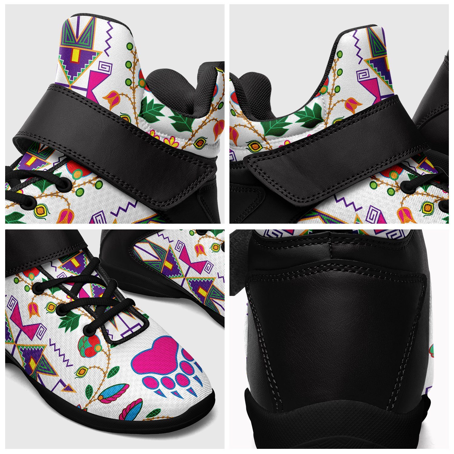 Geometric Floral Fall White Ipottaa Basketball / Sport High Top Shoes 49 Dzine 