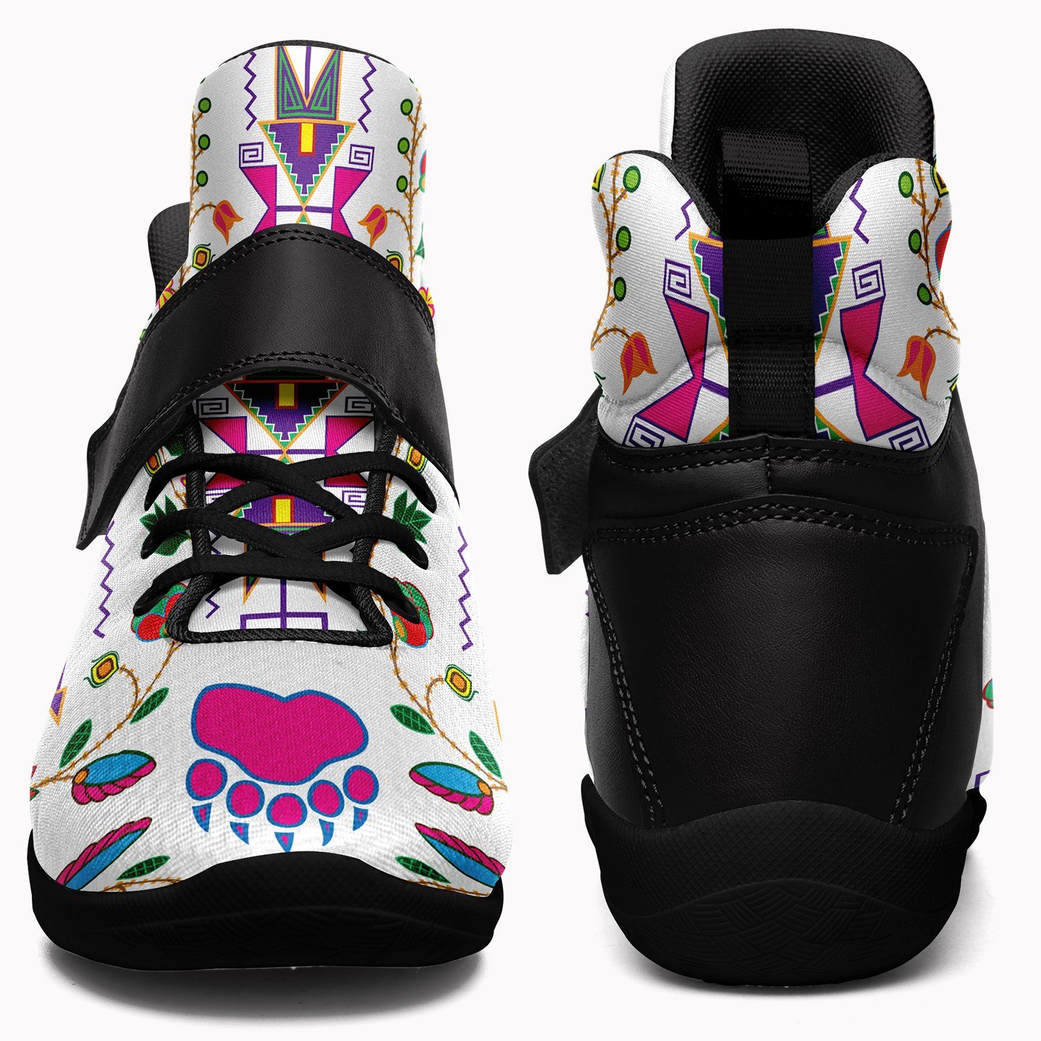 Geometric Floral Fall White Ipottaa Basketball / Sport High Top Shoes 49 Dzine 