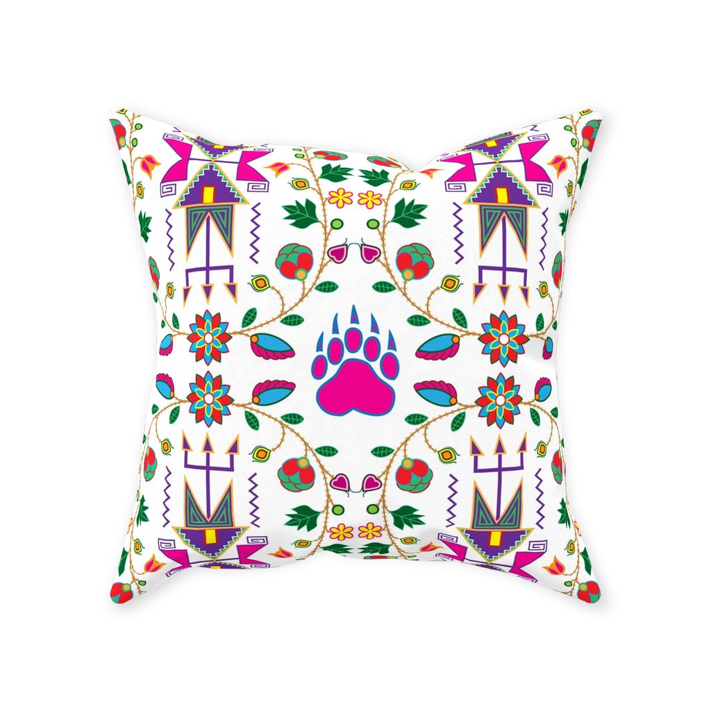 Geometric Floral Fall White Throw Pillows 49 Dzine 