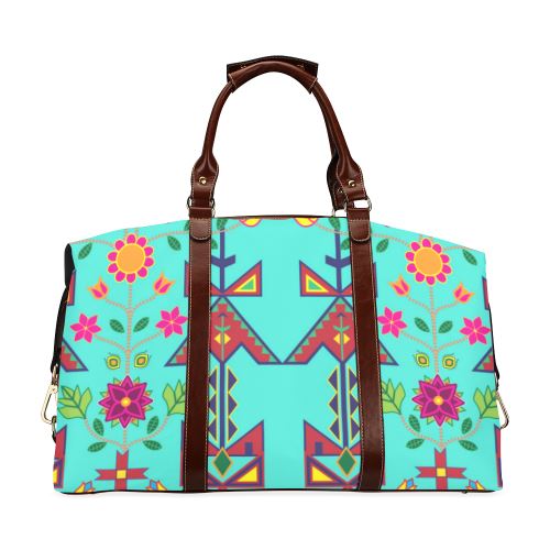 Geometric Floral Spring-Sky Classic Travel Bag (Model 1643) Remake Classic Travel Bags (1643) e-joyer 