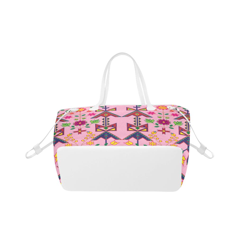 Geometric Floral Spring - Sunset Clover Canvas Tote Bag (Model 1661) Clover Canvas Tote Bag (1661) e-joyer 