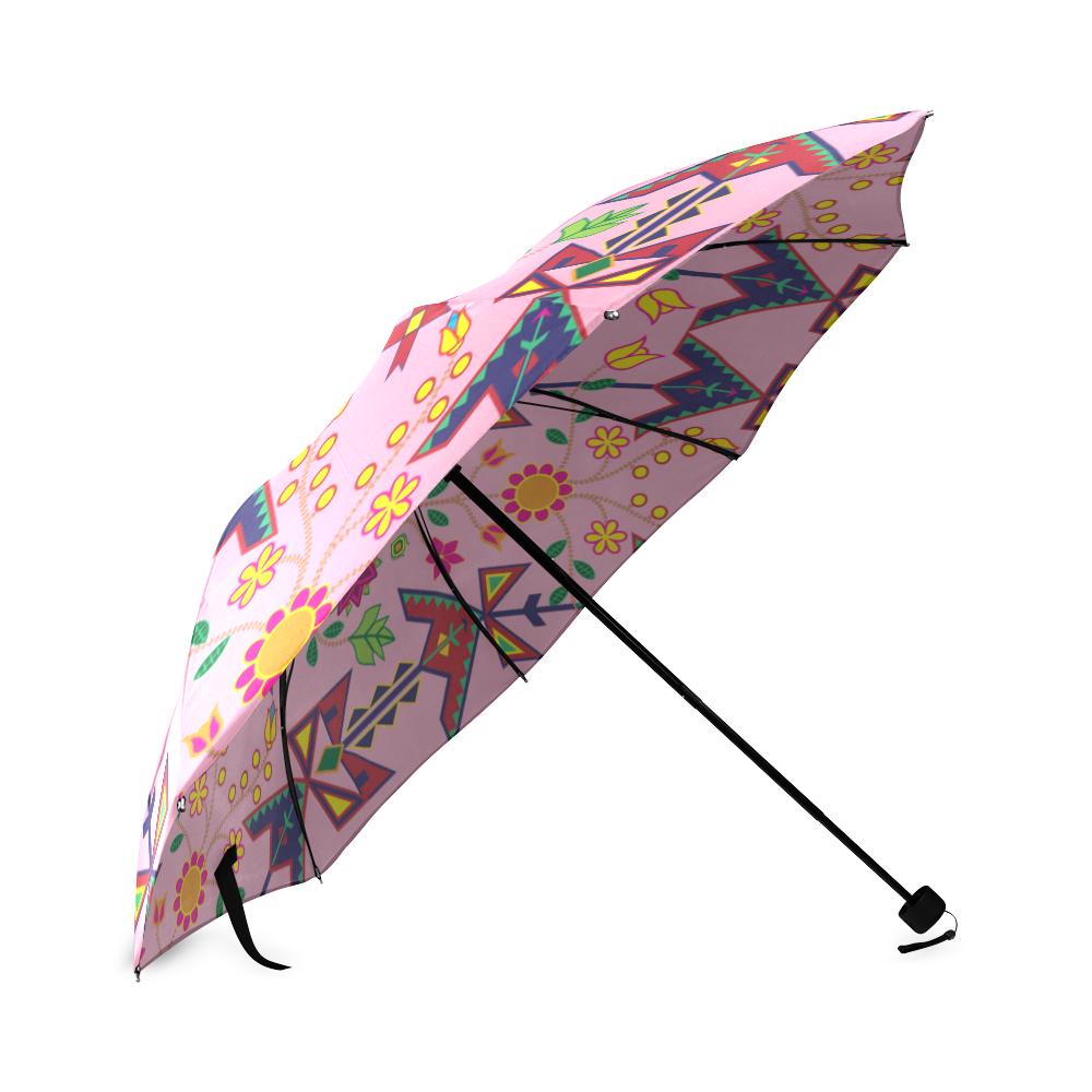 Geometric Floral Spring-Sunset Foldable Umbrella Foldable Umbrella e-joyer 