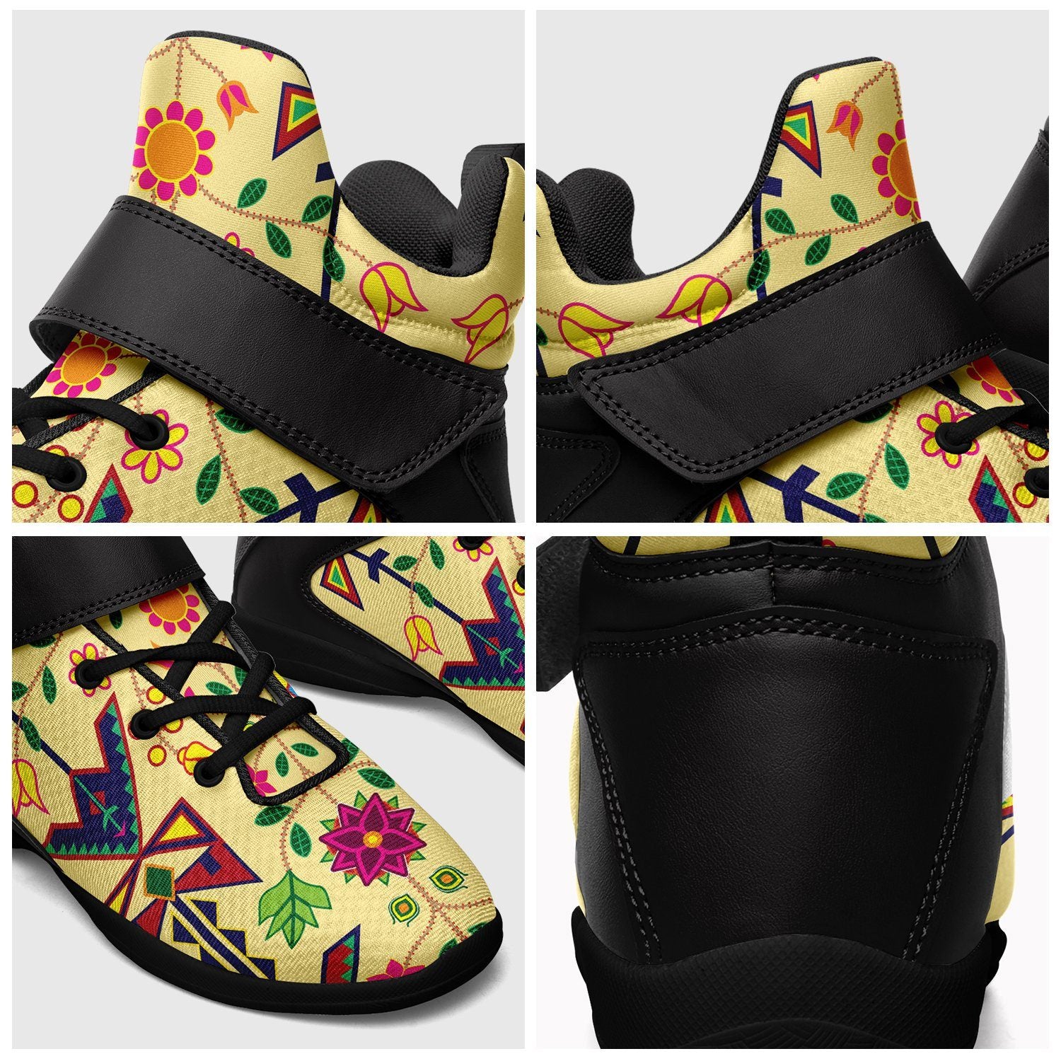 Geometric Floral Spring Vanilla Ipottaa Basketball / Sport High Top Shoes 49 Dzine 