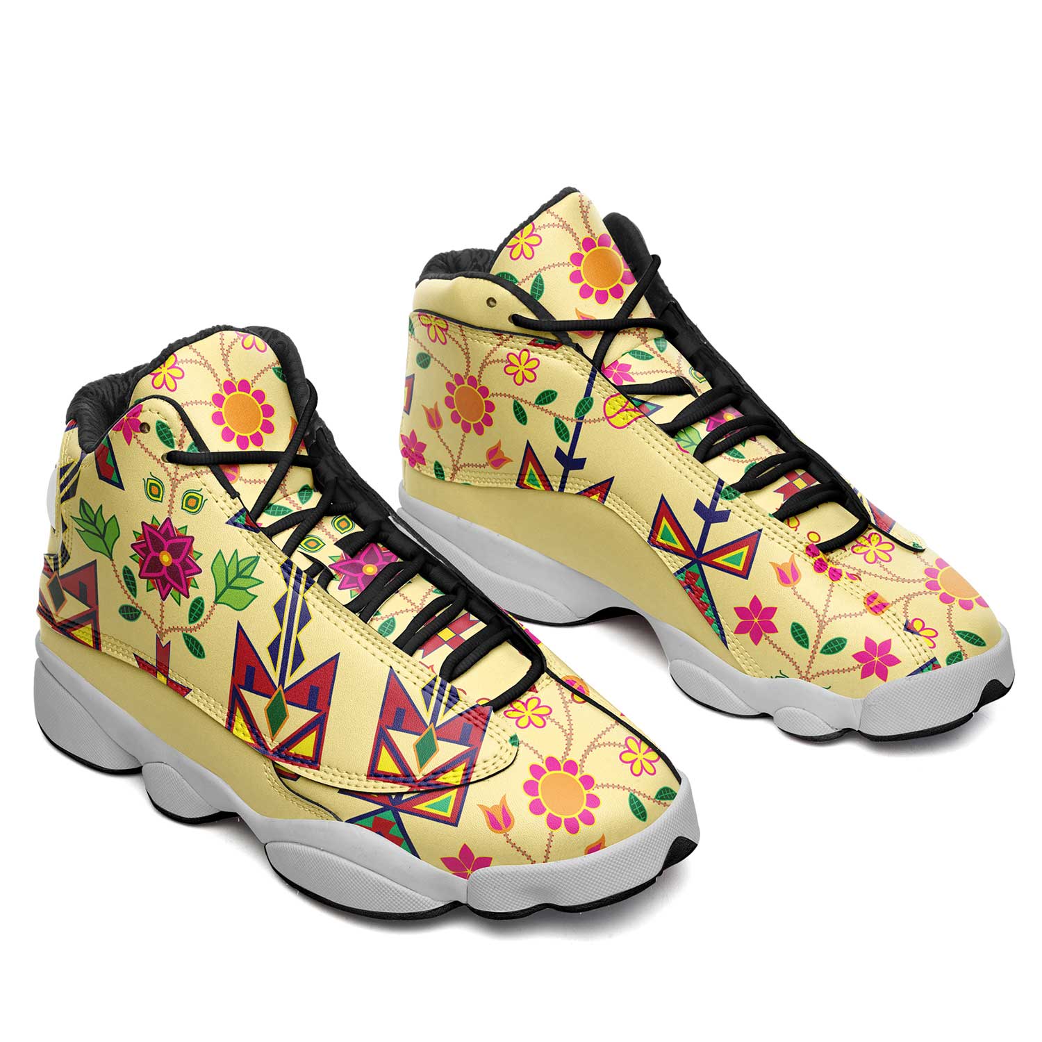 Geometric Floral Spring Vanilla Isstsokini Athletic Shoes Herman 