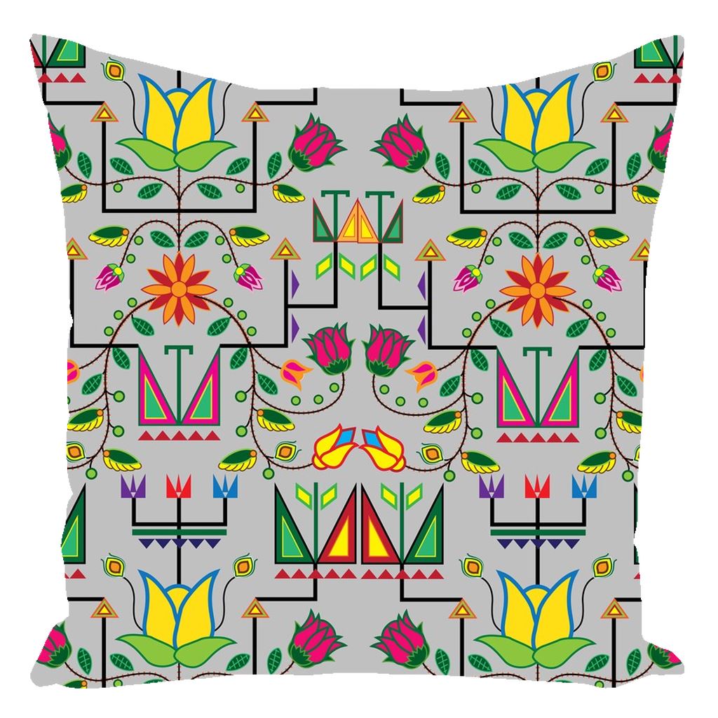 Geometric Floral Summer Gray Throw Pillows 49 Dzine With Zipper Spun Polyester 16x16 inch