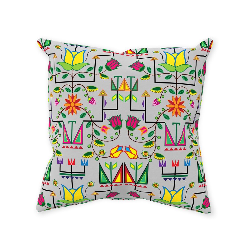 Geometric Floral Summer Gray Throw Pillows 49 Dzine Without Zipper Spun Polyester 14x14 inch