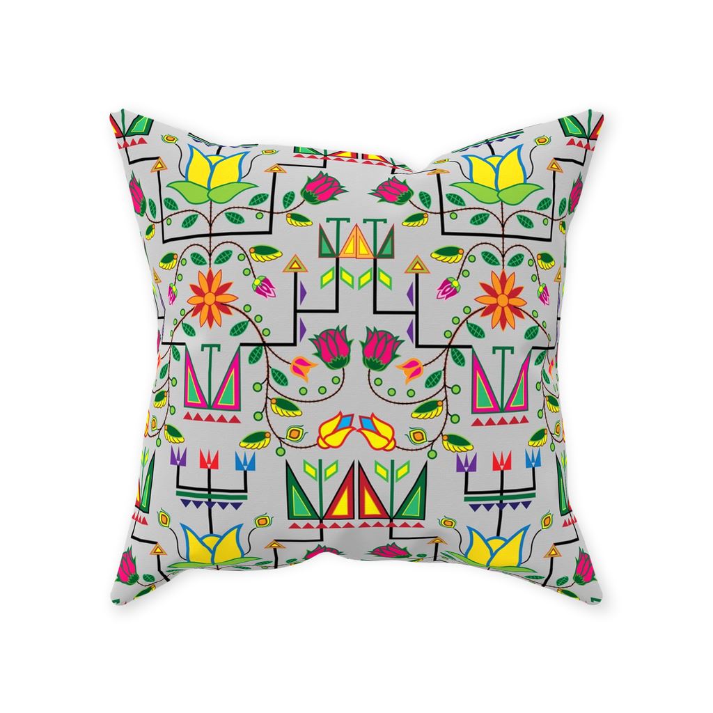 Geometric Floral Summer Gray Throw Pillows 49 Dzine Without Zipper Spun Polyester 16x16 inch