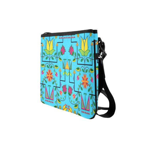 Geometric Floral Summer-Sky Blue Slim Clutch Bag (Model 1668) Slim Clutch Bags (1668) e-joyer 