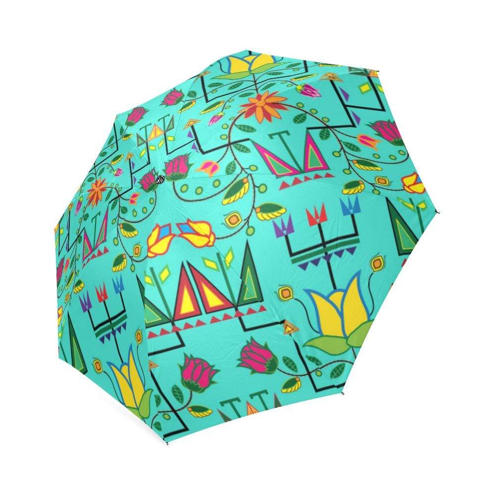 Geometric Floral Summer-Sky Foldable Umbrella Foldable Umbrella e-joyer 