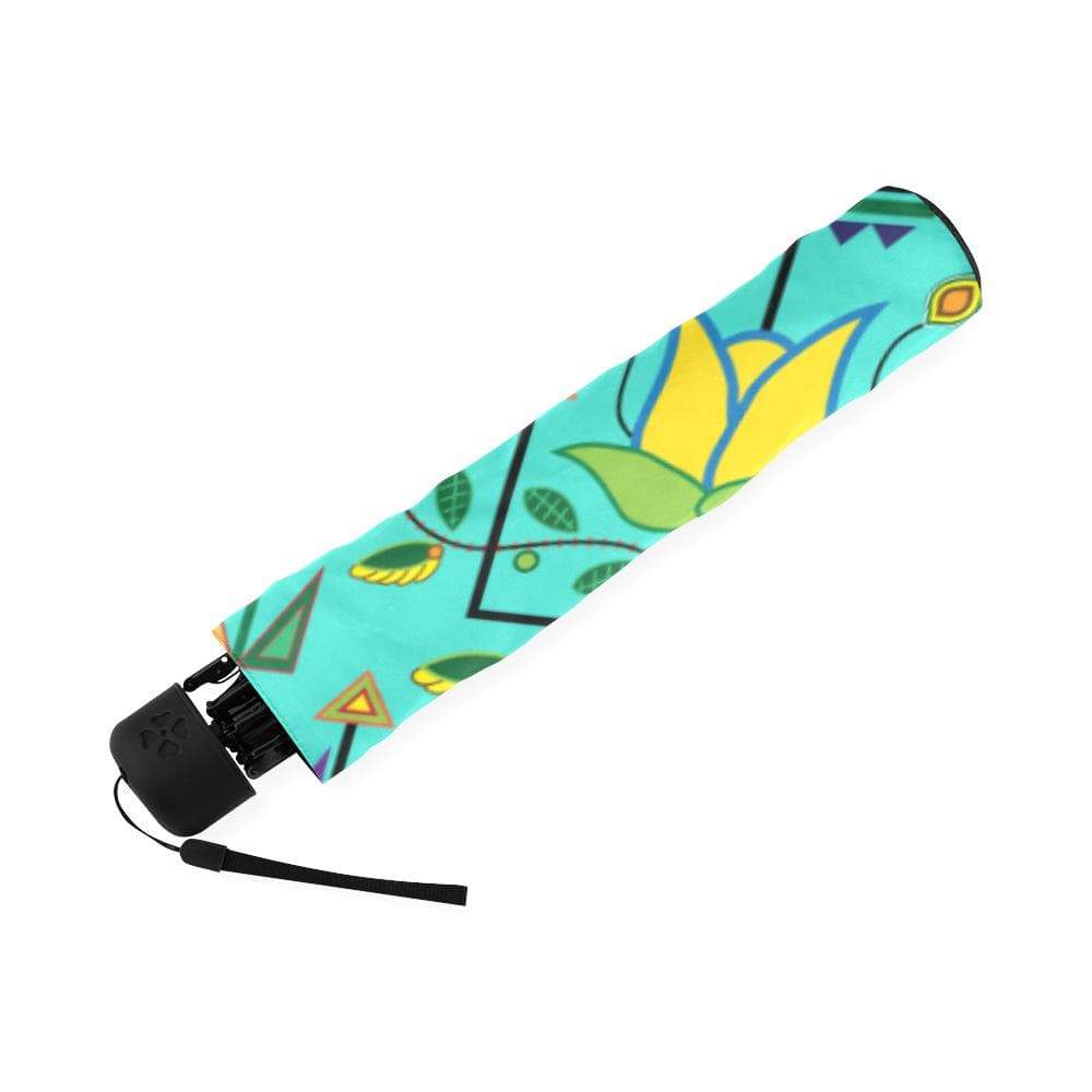 Geometric Floral Summer-Sky Foldable Umbrella Foldable Umbrella e-joyer 