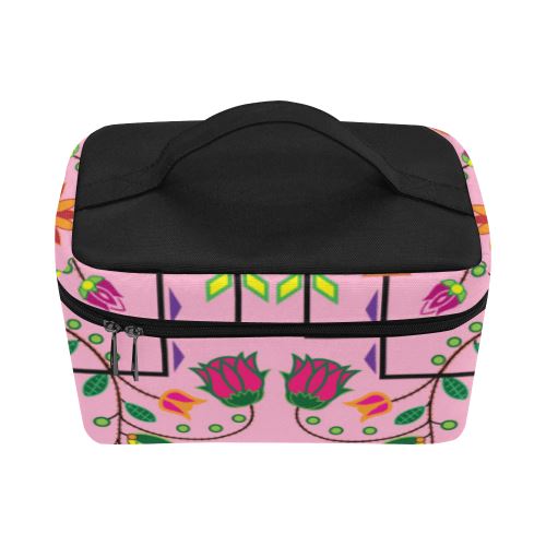 Geometric Floral Summer-Sunset Cosmetic Bag/Large (Model 1658) Cosmetic Bag e-joyer 