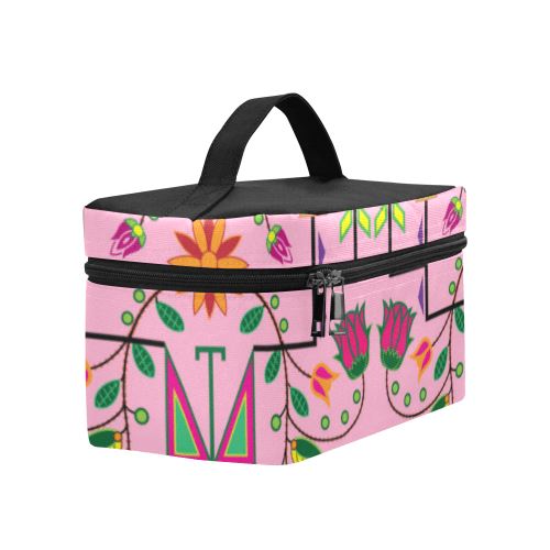 Geometric Floral Summer-Sunset Cosmetic Bag/Large (Model 1658) Cosmetic Bag e-joyer 