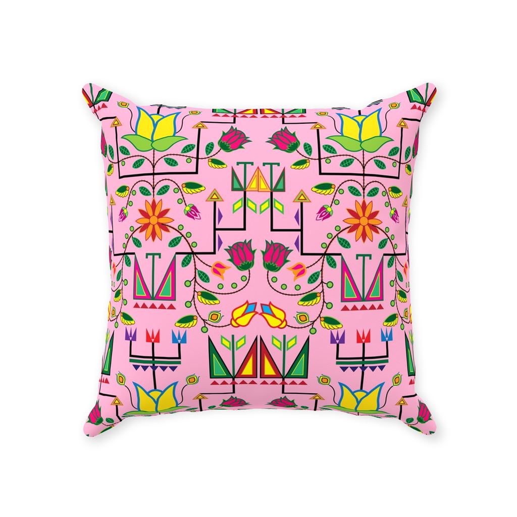 Geometric Floral Summer - Sunset Throw Pillows 49 Dzine With Zipper Poly Twill 14x14 inch