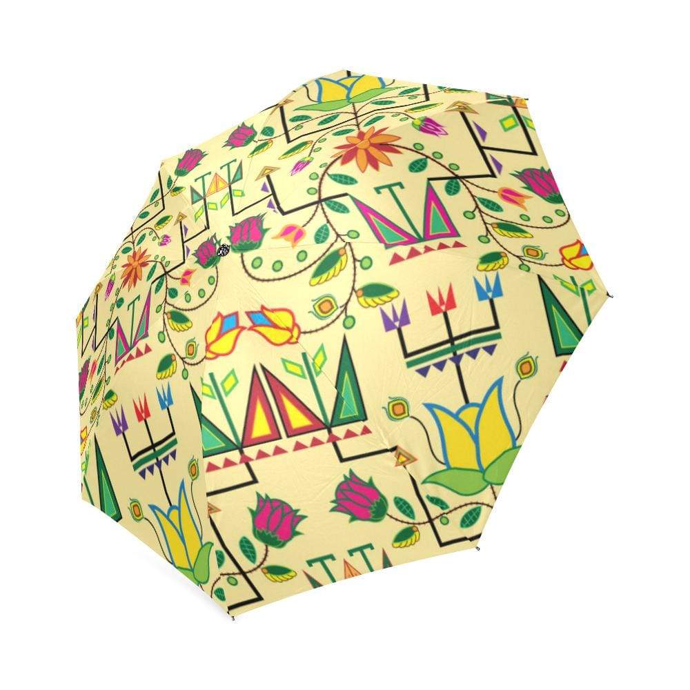 Geometric Floral Summer-Vanilla Foldable Umbrella Foldable Umbrella e-joyer 