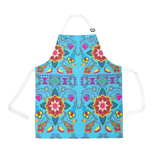 Geometric Floral Winter All Over Print Apron All Over Print Apron e-joyer 