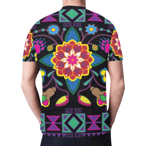 Geometric Floral Winter New All Over Print T-shirt for Men (Model T45) New All Over Print T-shirt for Men (T45) e-joyer 