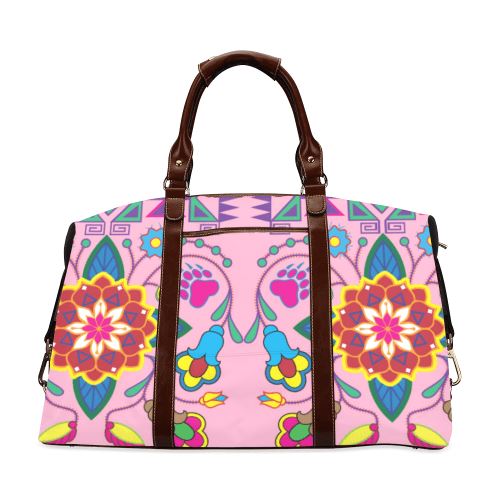 Geometric Floral Winter-Sunset Classic Travel Bag (Model 1643) Remake Classic Travel Bags (1643) e-joyer 