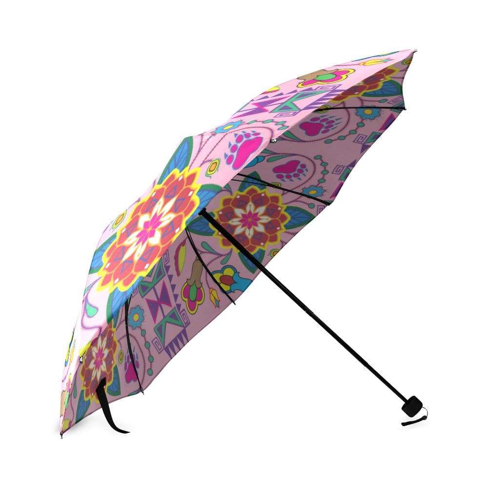 Geometric Floral Winter-Sunset Foldable Umbrella Foldable Umbrella e-joyer 