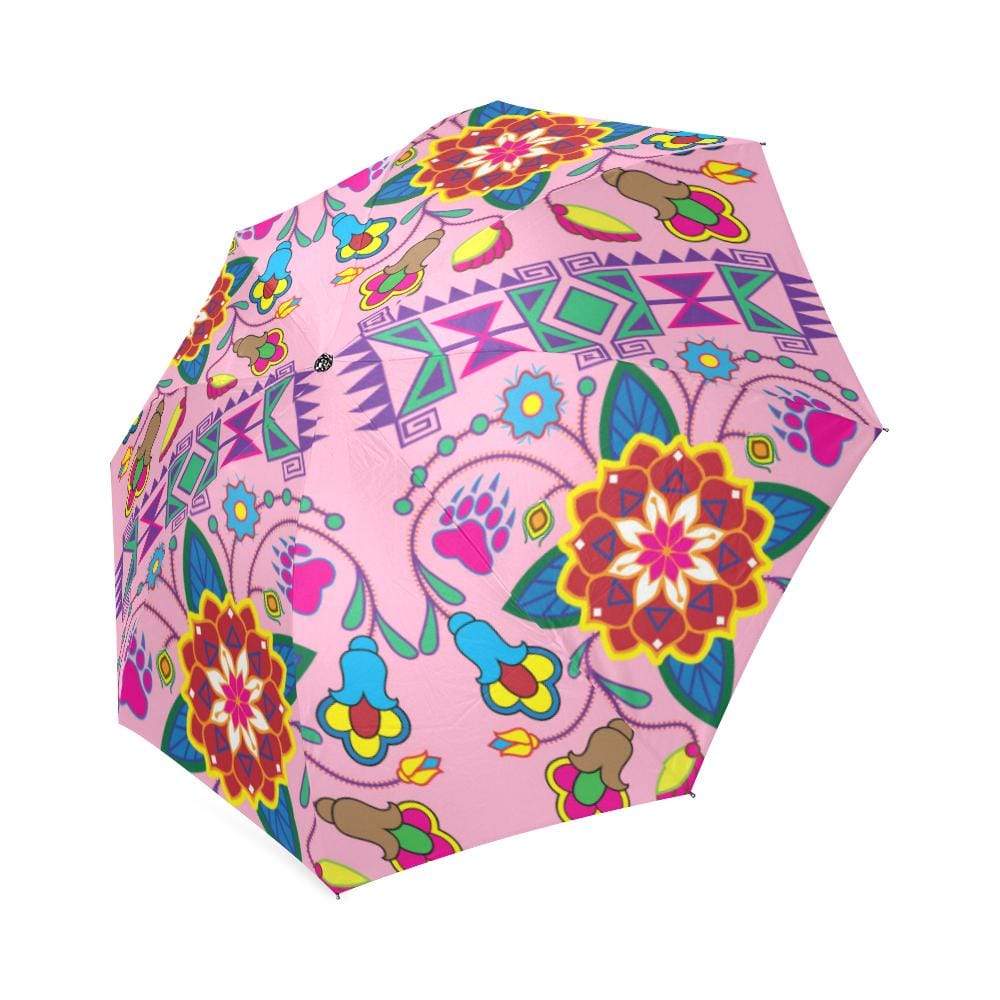 Geometric Floral Winter-Sunset Foldable Umbrella Foldable Umbrella e-joyer 