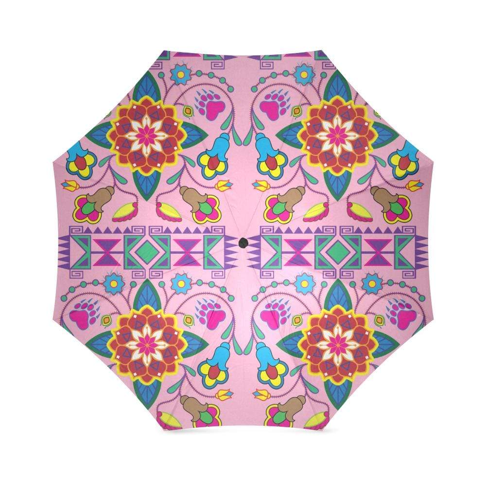 Geometric Floral Winter-Sunset Foldable Umbrella Foldable Umbrella e-joyer 