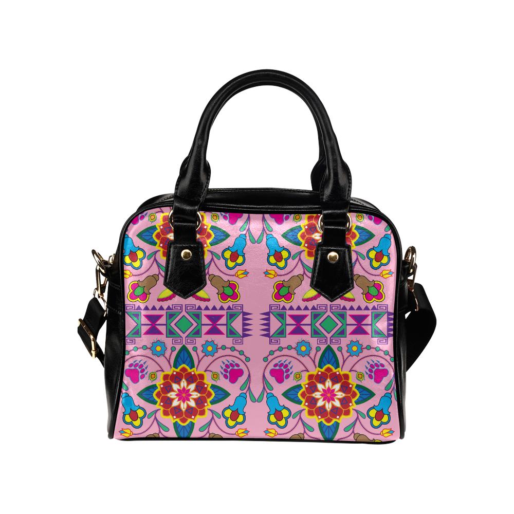 Geometric Floral Winter-Sunset Shoulder Handbag (Model 1634) Shoulder Handbags (1634) e-joyer 