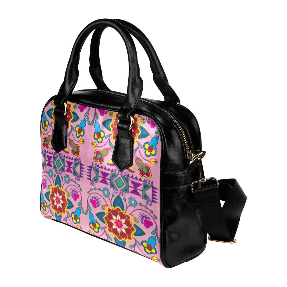 Geometric Floral Winter-Sunset Shoulder Handbag (Model 1634) Shoulder Handbags (1634) e-joyer 