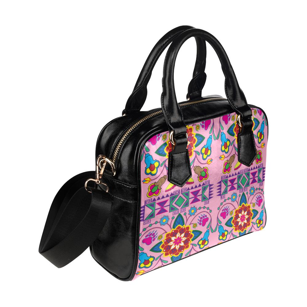 Geometric Floral Winter-Sunset Shoulder Handbag (Model 1634) Shoulder Handbags (1634) e-joyer 