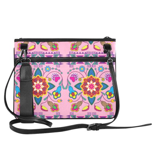 Geometric Floral Winter-Sunset Slim Clutch Bag (Model 1668) Slim Clutch Bags (1668) e-joyer 