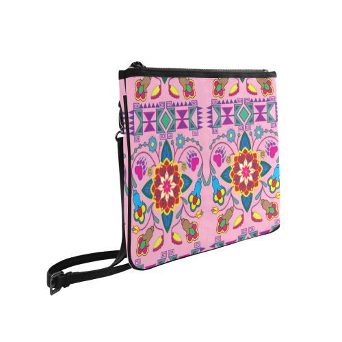 Geometric Floral Winter-Sunset Slim Clutch Bag (Model 1668) Slim Clutch Bags (1668) e-joyer 