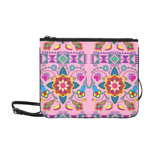 Geometric Floral Winter-Sunset Slim Clutch Bag (Model 1668) Slim Clutch Bags (1668) e-joyer 