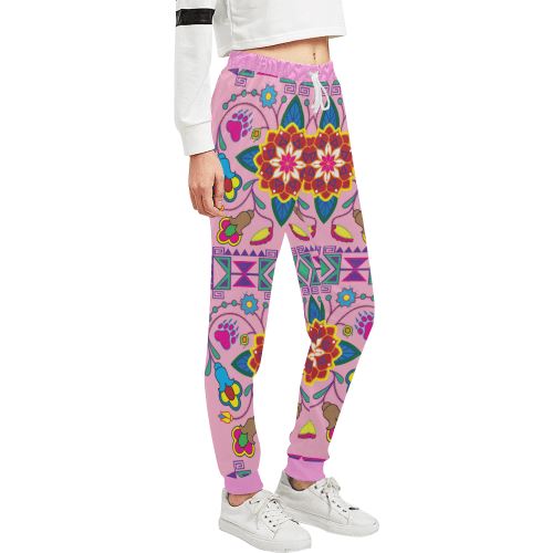 Geometric Floral Winter-Sunset Women's All Over Print Sweatpants (Model L11) Women's All Over Print Sweatpants (L11) e-joyer 